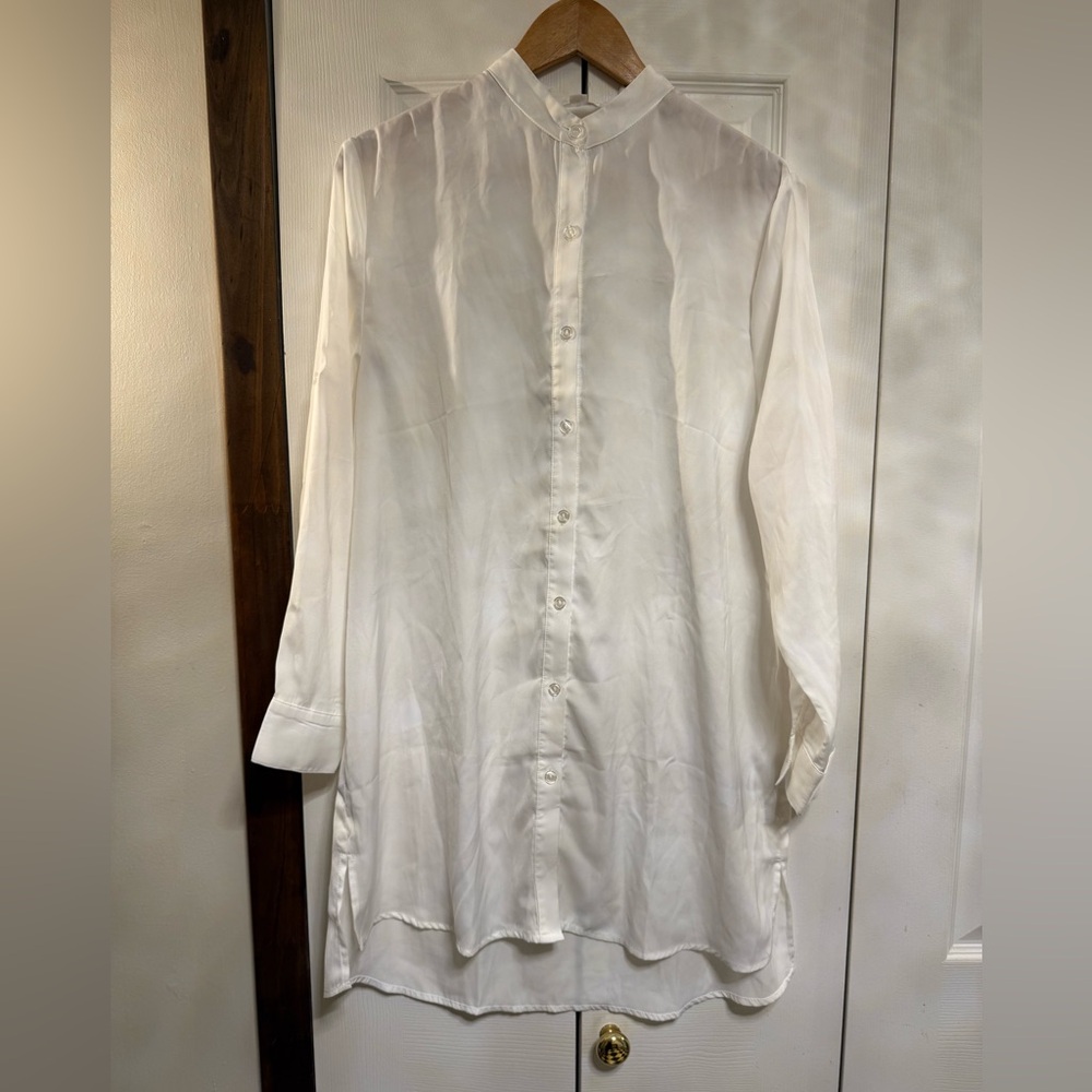 Summersalt White Button-Down Shirtdress Swim Coverup